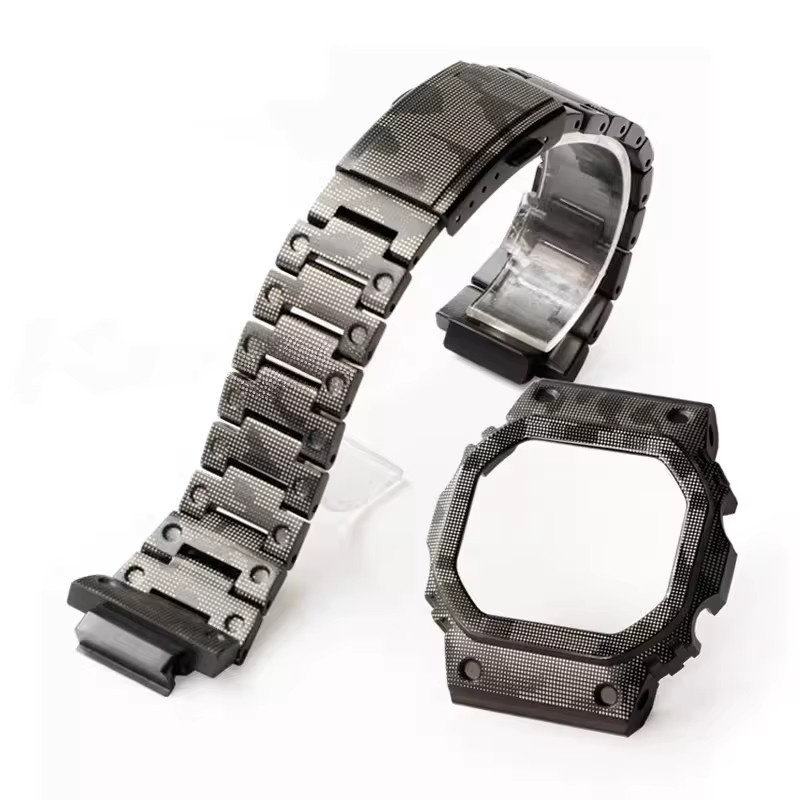 Casio Mod-Kit Titanlegierung, Tarnmuster-Gehäuse und Armband, Unisex - Bild 4