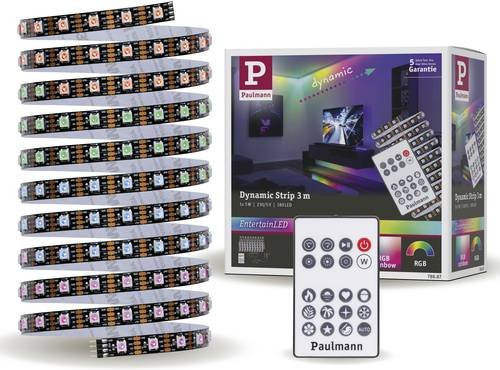 Paulmann EntertainLED LED-Strip Set RGB Multicolour mit Fernbedienung und Netzteil, 3 m - Bild 1