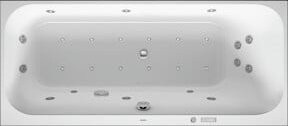 Duravit Whirlwanne Happy D.2 in Weiß, D-Form, B: 160 cm, T: 70 cm - Bild 1