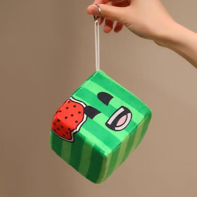 Sonniges und Melonen Plüschtier, Cartoon Anime Niedliche Puppen, Bunt / Mehrfarbig, Grün - Bild 1