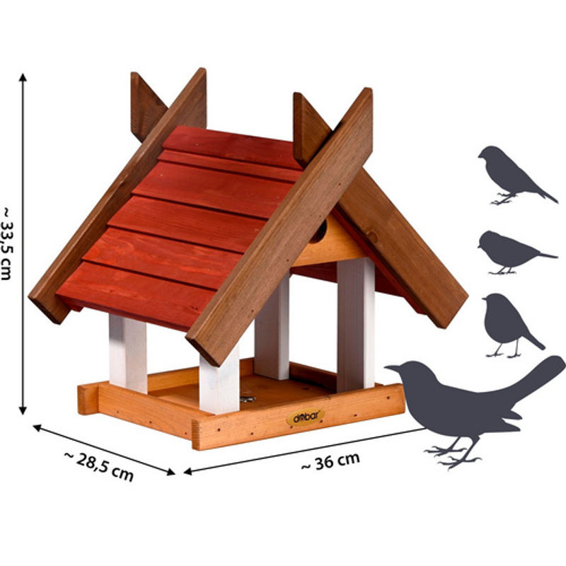 DOBAR Vogelhaus Herbstfrüchte im 2er-Set zum Aufhängen, braun, B/T/H: 22,5 x 21 x 16 cm - Bild 4