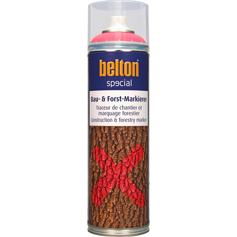 Belton Special Bau- & Forst-Markierer Spray Neonrot seidenmatt 500 ml - Bild 2