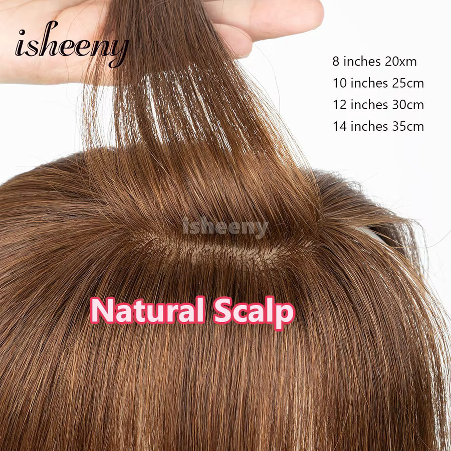 Isheeny Echthaar-Toupet, Braun, 8-14 Zoll, Damen - Bild 5