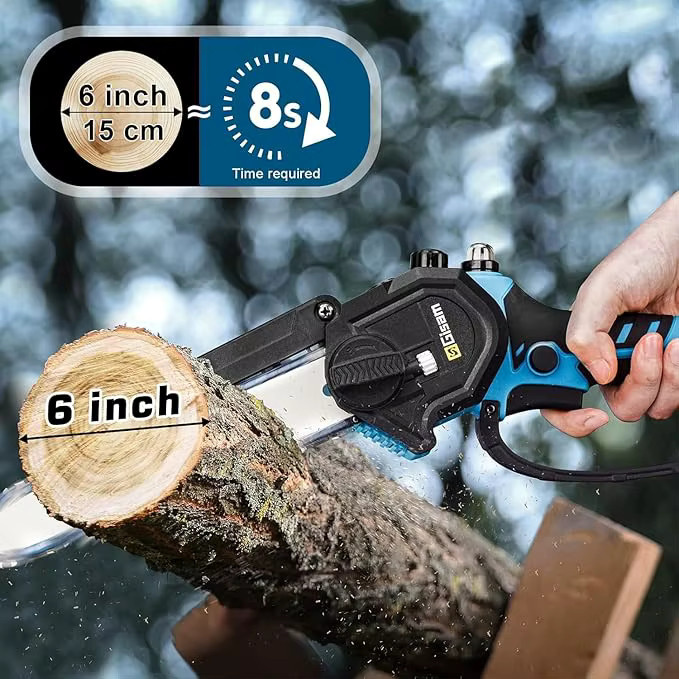 Gisam 8 Zoll Bürstenlose Mini-Kettensäge Akkubetrieben für Makita 18V LXT Akkus zur Holzbearbeitung und Gartenpflege - Bild 4