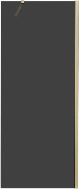 AICA Walk In Duschtrennwand mit Goldrahmen, B: 110 cm, H: 200 cm, 8mm NANO-Glas in Grau getönt mit Glasschutzfolie und Easy-Clean-Beschichtung - Bild 1
