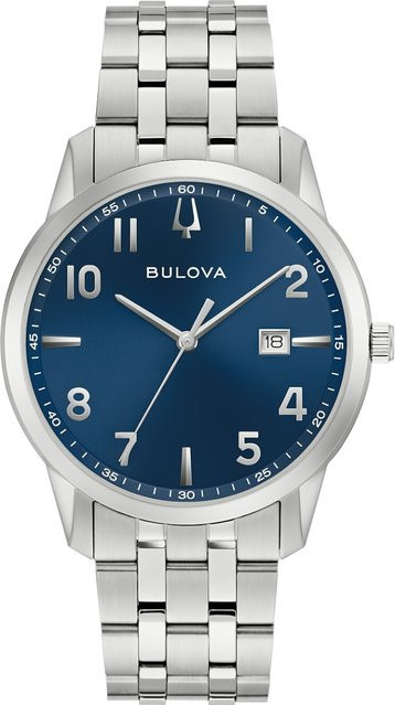 Bulova Armbanduhr, Quarz, Edelstahl, Blau, 40 mm, Herren - Bild 1