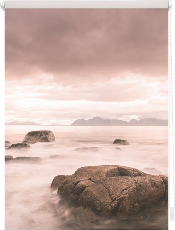 Lichtblick Rollo Klemmfix Stone in Grau Rot, blickdicht, B/H: 80 x 150 cm - Bild 2