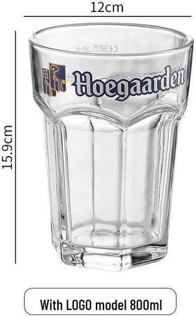 ZISIZ Handgefertigtes Hoegaarden Weißbierglas in Transparent - Bild 1