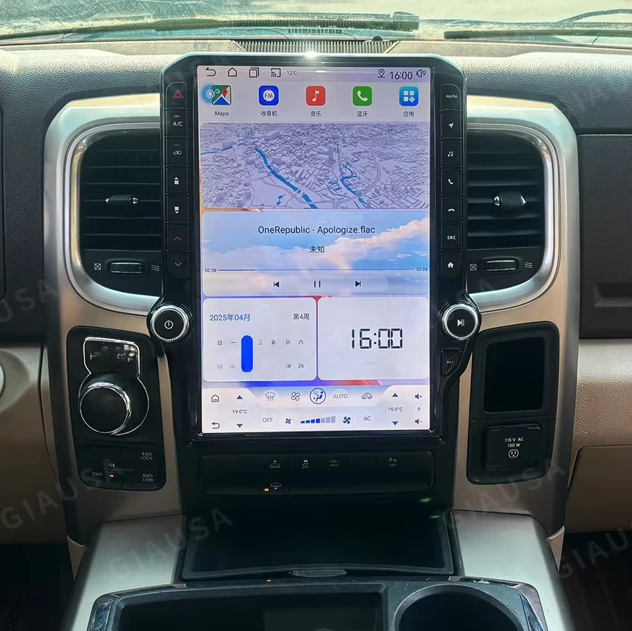 YANFU Android Multimedia-Player mit 14,5 Zoll Touchscreen für Dodge RAM 1500 (2009-2018) inklusive GPS, CarPlay, Android Auto und DSP in Schwarz - Bild 3