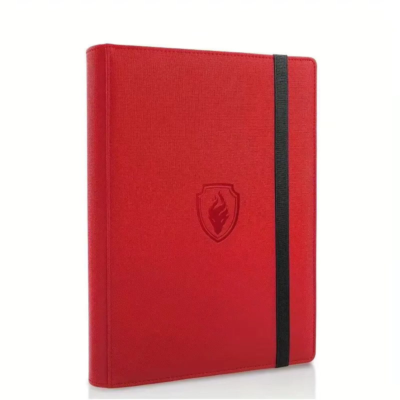 Premium Sammelkarten Binder mit 9 Taschen und Reißverschluss aus blauem PU-Material - Bild 2