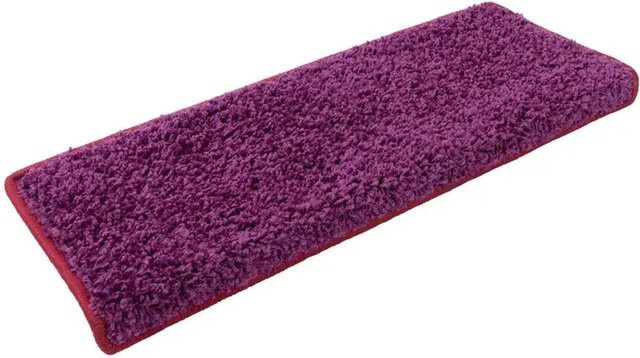KARAT Shaggy Stufenmatte Barcelona Rechteckig Berry B: 23,5 cm, T: 65 cm - Bild 1