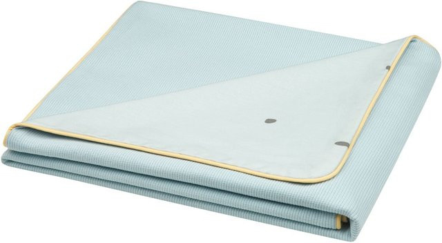 Kikka boo Baby-Sommerdecke aus 100 % Baumwolle als Wendedecke in Hellblau, B/B: 100 x 80 cm - Bild 1