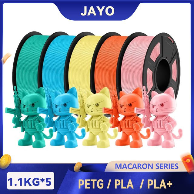 JAYO Macaron-Serie 3D-Druckerfilament PETG PLA und PLA Plus für FDM-Drucker und 3D-Stifte - Bild 1