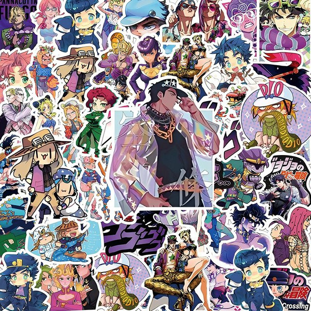 Bandai JoJos Bizarre Adventure Aufkleber, Bunt / Mehrfarbig, 10-teiliges Set - Bild 1