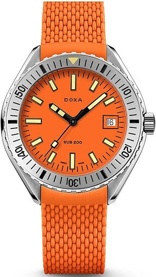 Doxa SUB200 Professional Armbanduhr, Automatik, Edelstahl, Orange, 42 mm, Unisex - Bild 1