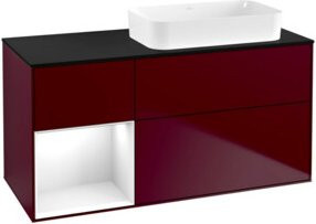 V&B Waschtischunterschrank Finion mit Wandbeleuchtung, Farbe: Weiß, Matt, B/T: 120 x 60 cm - Bild 1