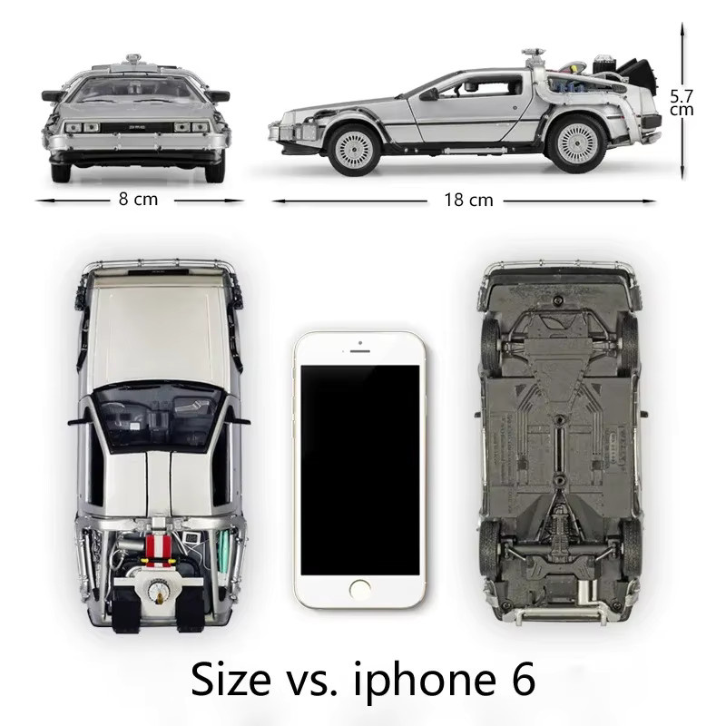 WELLY Zurück in die Zukunft Delorean, Modellauto, 1:24, Metall, ab 8 Jahren - Bild 2
