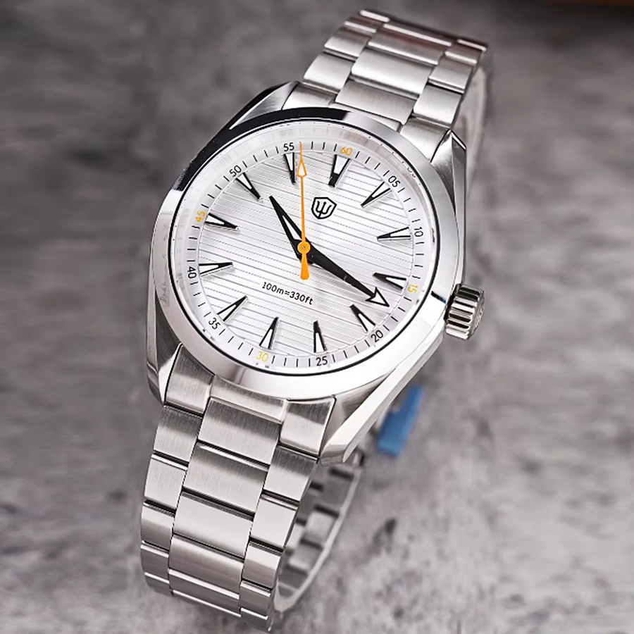 Watchdives Armbanduhr Vintage, Quarz, Edelstahl, Grün, 38 mm, Unisex - Bild 2