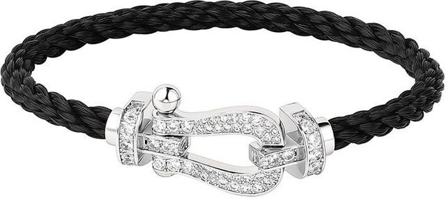 Fred Armband, Roségold, Rotes Seil, Diamant, 18 cm, Damen und Herren - Bild 1