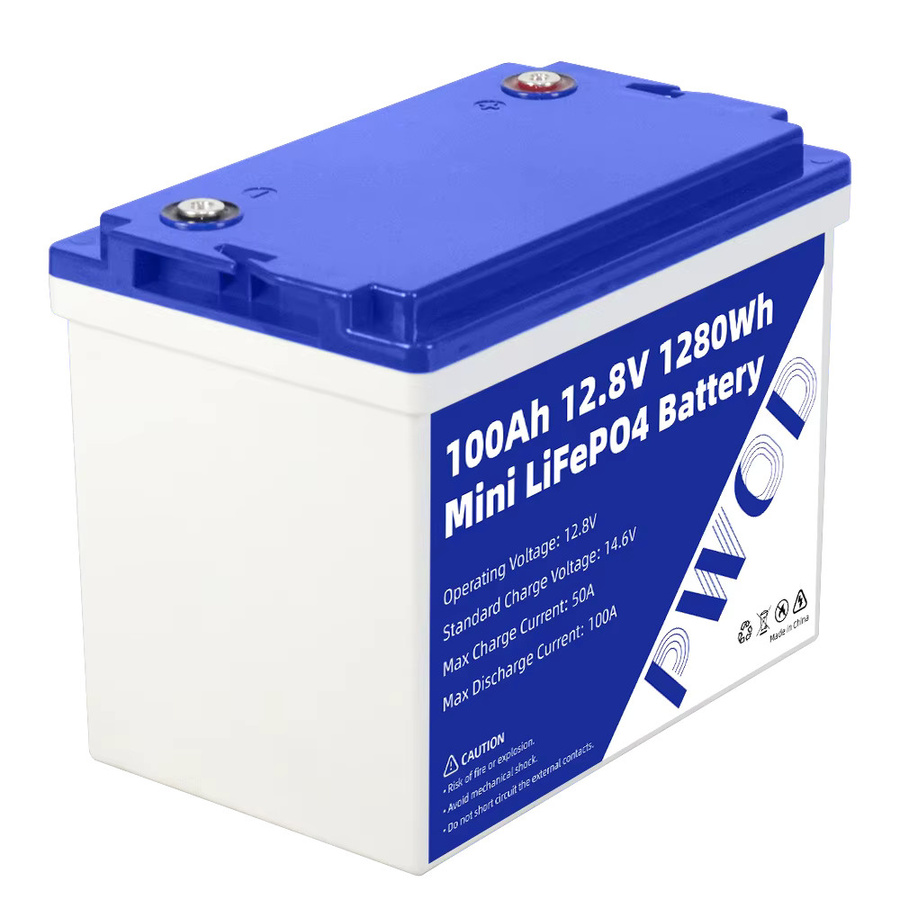 PWOD LiFePO4 Batteriepack Gruppe 24, 12V 100Ah 1280Wh, mit integriertem Smart-BMS, Grade-A-LFP-Zellen für Heimenergiespeicher und Solarstromerzeugungssysteme - Bild 4