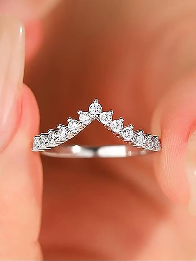 Kronenring 925 Silber, Zirkonia, Damen - Bild 2