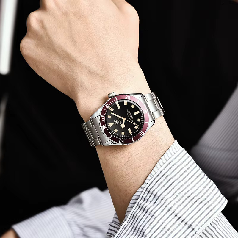 BENYAR Armbanduhr Automatik, Edelstahl, Schwarz, Herren - Bild 3