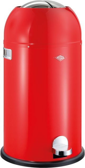 WESCO Kickmaster Abfallsammler mit Pedal aus Edelstahl in Rot, H: 69,0 cm, B: 37,8 cm, T: 33,0 cm - Bild 1