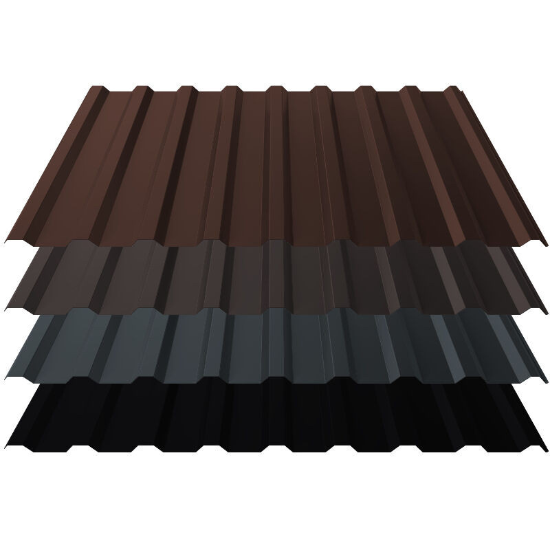 Trapezblech T20+ Dach aus Stahl von Blachotrapez GmbH in Braun mit 0,50 mm Materialstärke und 35 µm Mattpolyester Beschichtung - Bild 1