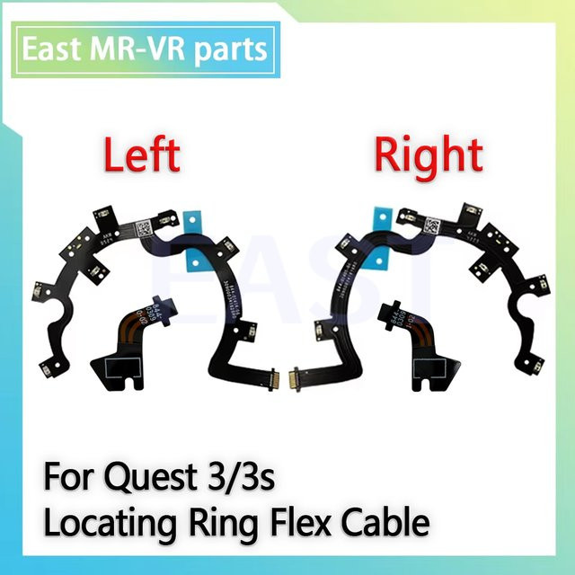 Meta Quest 3 Ersatzteil: Original-Ortungsring-Flexkabel links und rechts für VR-Controller-Reparatur, Schwarz, 844-01414/01405 - Bild 1
