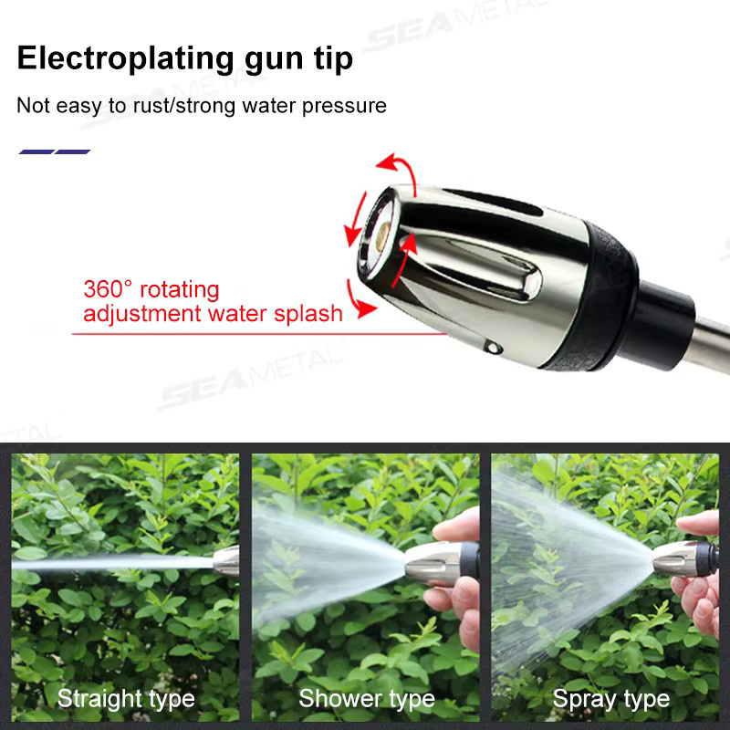 SEAMETAL Hochdruck Wasserpistole in Schwarz für die Autoreinigung und Gartenbewässerung - Bild 4