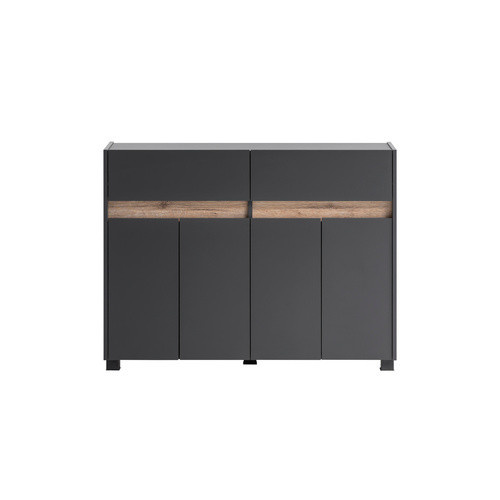 Schildmeyer Kommode Cosmo in Anthrazit und Schwarz, B/H/T: 112,2 x 84,8 x 33 cm - Bild 2