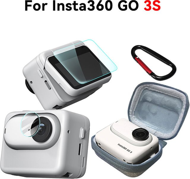 Insta360 GO 3S Bildschirm Schutz aus gehärtetem Glas, transparent, kratzfest und explosionsgeschützt - Bild 1