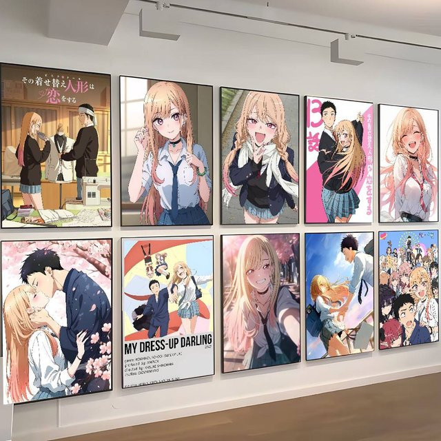 Wasserfester My Dress Up Darling Anime Poster Aufkleber in Mehrfarbig für Wohnzimmer und Schlafzimmer - Bild 1