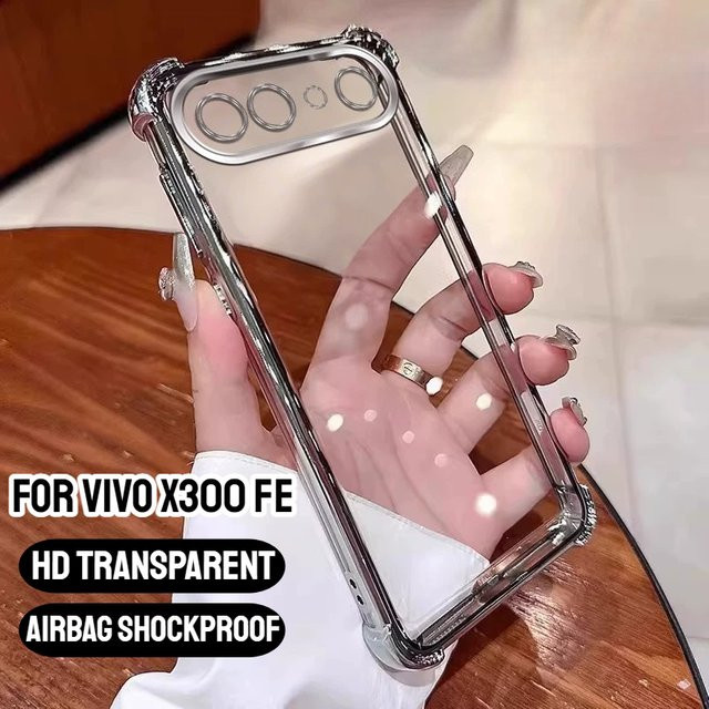 Transparente HD-Silikonhülle mit Airbag-Schutz und Objektivschutzfolie für VIVO X300 FE, X300s, X200s Pro, Mini und Ultra - Bild 1