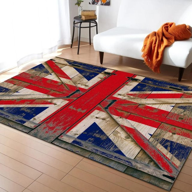 Karpetti Teppich mit britischem Flaggenmuster in Rot, rutschfest und waschbar, B/T: 60 x 40 cm - Bild 1