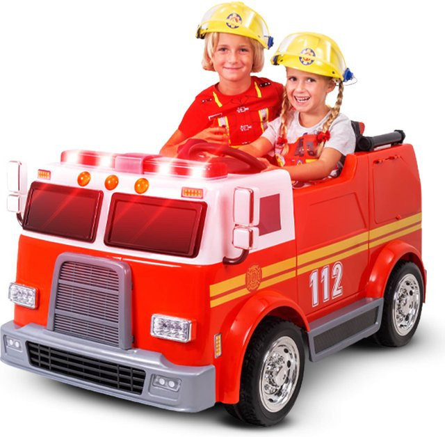 Actionbikes Motors Kinder-Elektro-Feuerwehrauto LL911 mit Sirene und Spritze - Bild 1