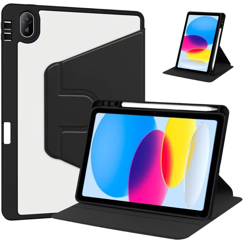 Rotierende Tablet-Hülle für Apple iPad 11. Generation 11 Zoll mit Stifthalter und horizontalem sowie vertikalem Ständer in Grau - Bild 2