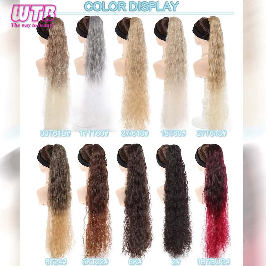 WTB Pferdeschwanz-Perücke, synthetisch, gewellt, lockig, Damen - Bild 3