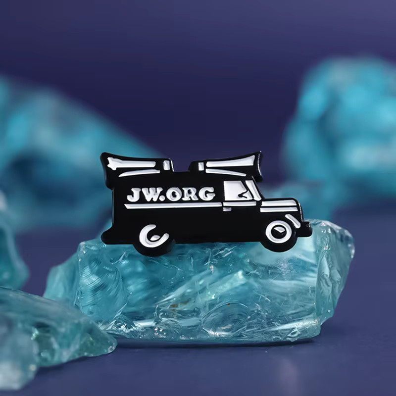 JW Brosche Emaille, Schwarz, Unisex - Bild 3