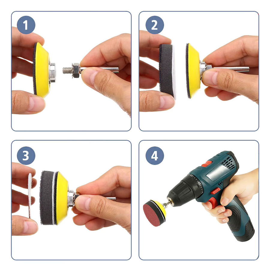 Toorise Schleifscheiben Pads Set mit 60–3000 Körnung, 50 mm Durchmesser, Multicolour Schleifpolierpad Kit für Dremel Drehwerkzeuge und Metallbearbeitung - Bild 4