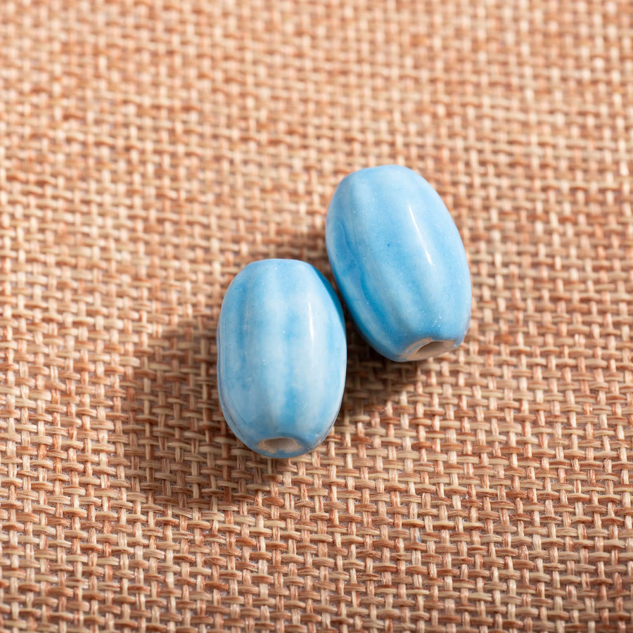 Keramikperlen, mehrfarbig, 21 x 14 mm, Unisex - Bild 3