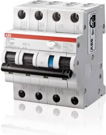 ABB FI-Schutzschalter und Leitungsschutzschalter RCBO 4polig grau 2CSR256140R1207 - Bild 1