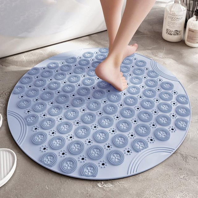 Rutschfeste Badezimmer Matte von Yiran Furniture, oval, wasserdicht und schnelltrocknend, Durchmesser: 55 cm - Bild 1