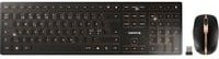 CHERRY DW 9100 SLIM Desktop-Set Tastatur und Maus RF Wireless sowie Bluetooth mit Scissor-Technologie, Schwarz, Nordisches Layout - Bild 1