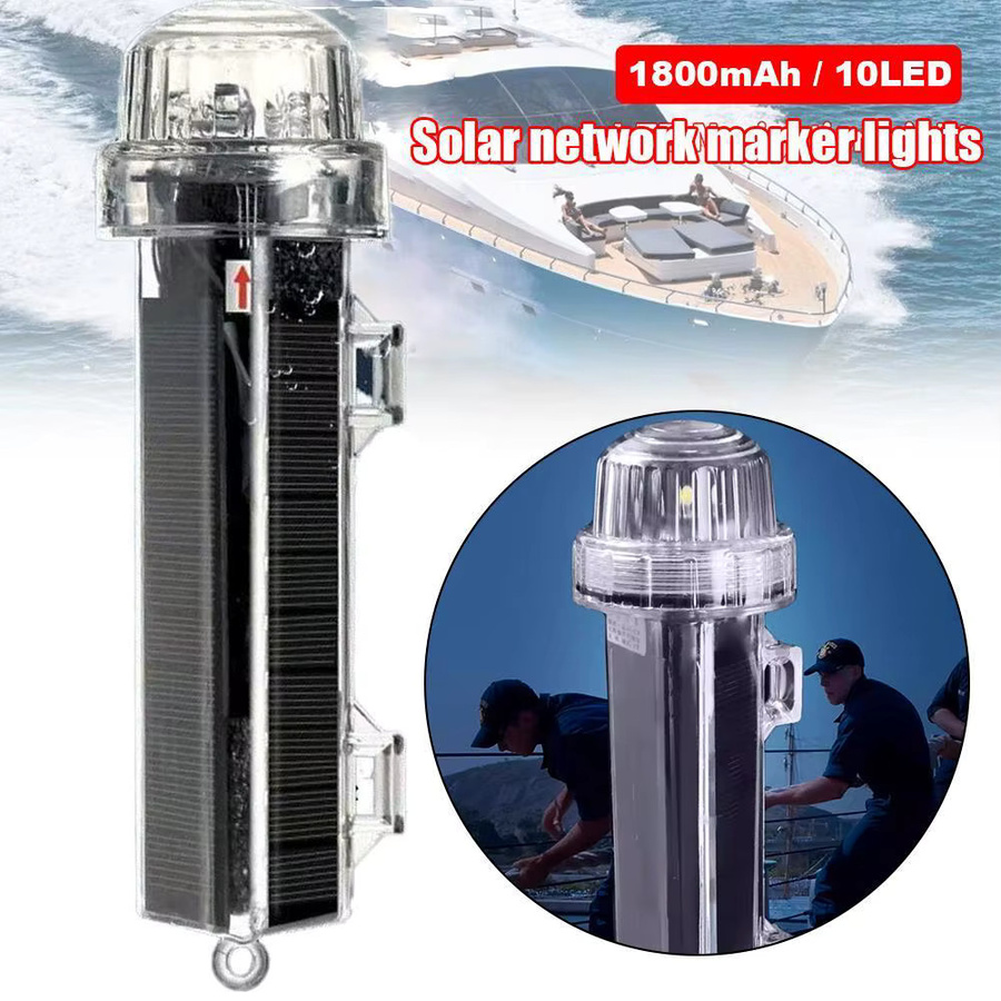 Wasserdichte Solar-Marine-Navigationsleuchte mit Dual-Modus und RGB-Beleuchtung für den Außenbereich - Bild 2