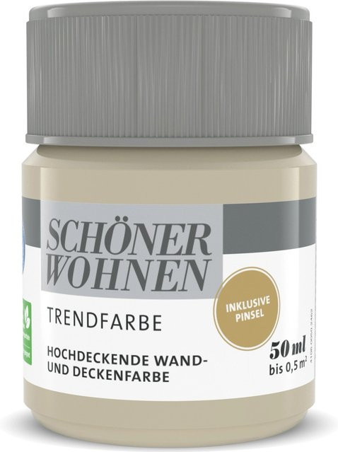 Schöner Wohnen Wandfarbe Plaster Finca Matt Beige 50 ml - Bild 1