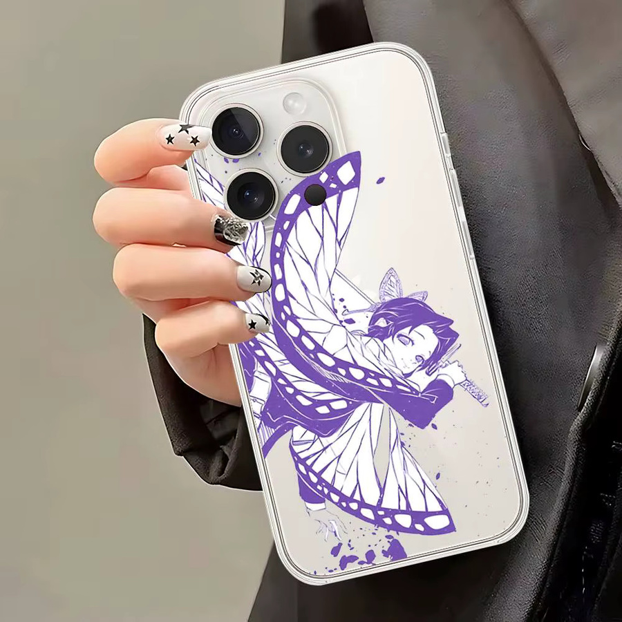 Stoßfeste transparente Handyhülle mit S-Shinobu K-Kocho Design für iPhone 17 16 15 14 13 12 11 Pro Max Plus - Bild 4