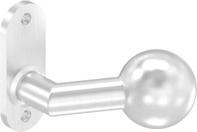 FeNau Türdrücker mit Kurzschild Rund aus Edelstahl in Silber Matt - Bild 1
