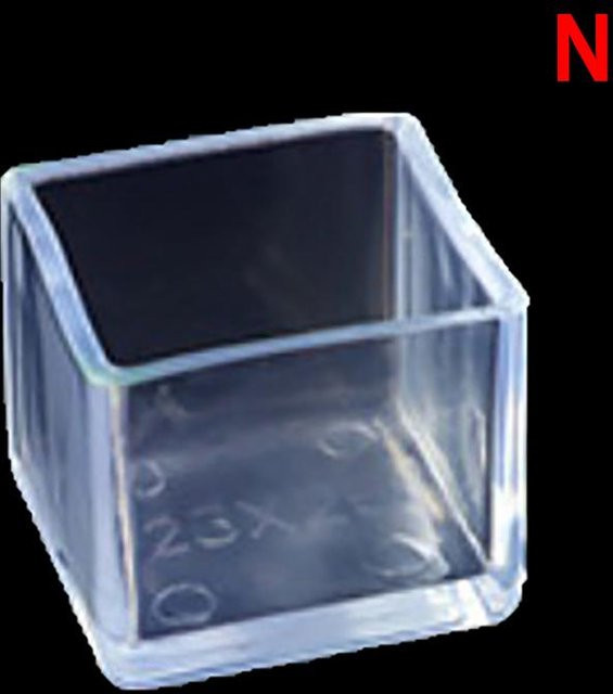 4 Stück Stuhlbeinkappen aus Kunststoff von Fairy Expounds, transparent, Durchmesser: 50 mm - Bild 1