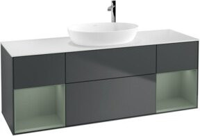 V&B Waschtischunterschrank Finion in Grau lackiert, Breite: 160 cm - Bild 1